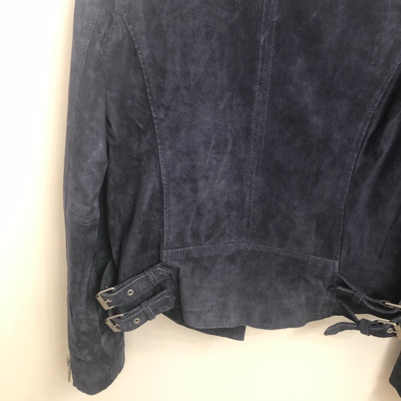 BLANK NYC Suede Moto Jacket in Blue Valentine - Picture 8 of 8